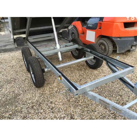 Remorque basculante alu 2.60x 1.57m. Double essieu SYMA