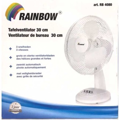 Ventilateur table Ø 30 cm RAINBOW