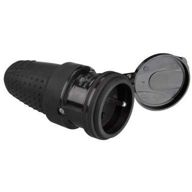 Koppelstekker IP44 zwart