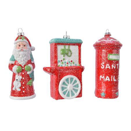 Ornement pendentif figure de noël  assortiment