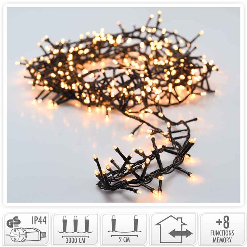 GUIRLANDE LUMINEUSE  MICROCLUSTER 1500 LED BLANC CHAUD