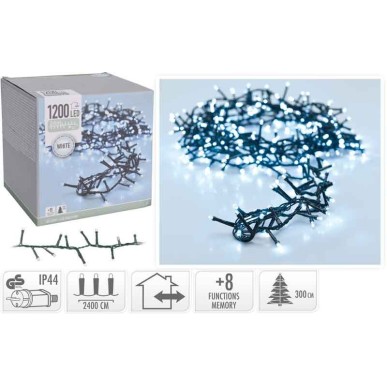 GUIRLANDE LUMINEUSE  MICROCLUSTER 1200 LED BLANC FROID