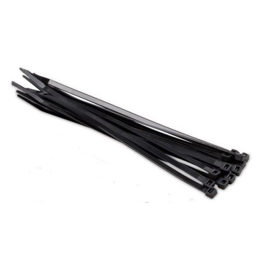 Ligatures rapides nylon noir 100pcs 7.5 x 500mm
