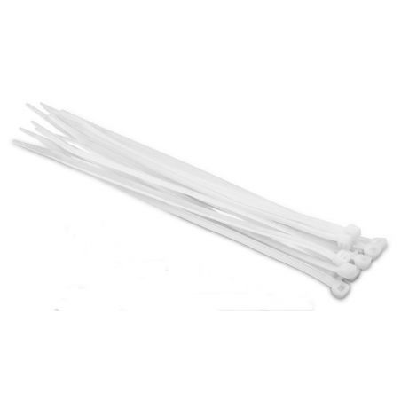 Ligatures rapides nylon blanc 100 pcs 4.5 x 280 mm