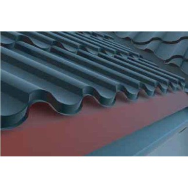 Bavette de gouttière 2.15m RAL7024