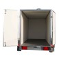 Aanhangwagen gesloten geremd 2.57x1.31x1.50m  enkel as 1500kg