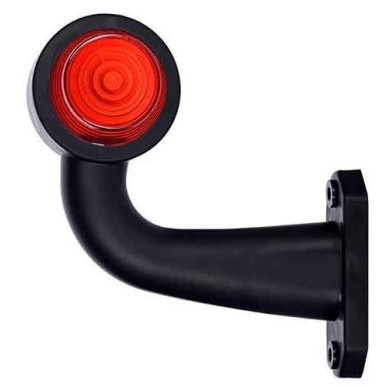 Feu latéral gauche led 150mm blanc/rouge