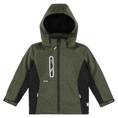 Flexor softshell jas reflecterend kaki kids