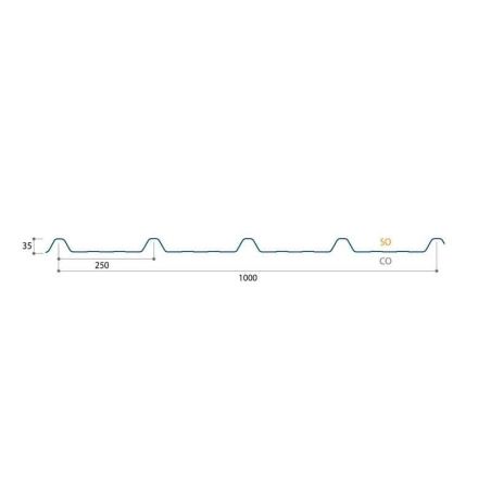 Profielplaat 33.250 3.50x1.05m RAL7016 antraciet grijs