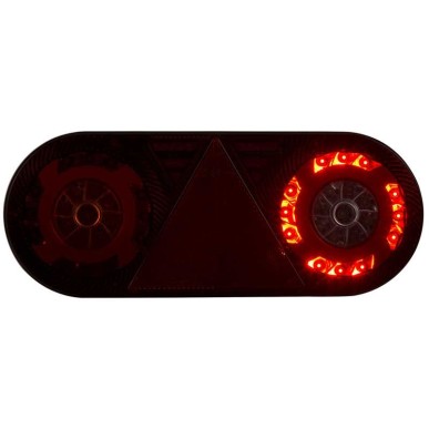 Feu arrière LED STELLA gauche avec triangle 363 x 143 mm