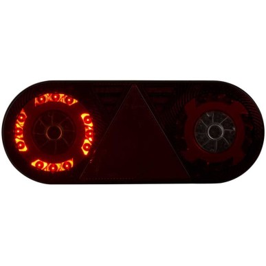 Feu arrière LED STELLA gauche avec triangle 363 x 143 mm