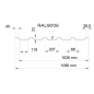 Profielplaat TR35 2.00x1.09m RAL9006 wit aluminium Profielplaat TR35 2.00x1.09m RAL9006 wit aluminium
